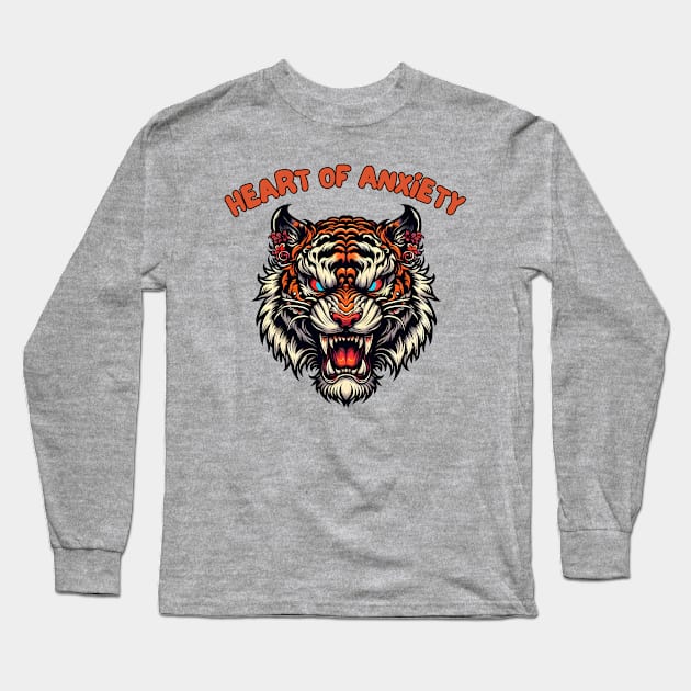 Anxiety tiger Long Sleeve T-Shirt by Japanese Fever